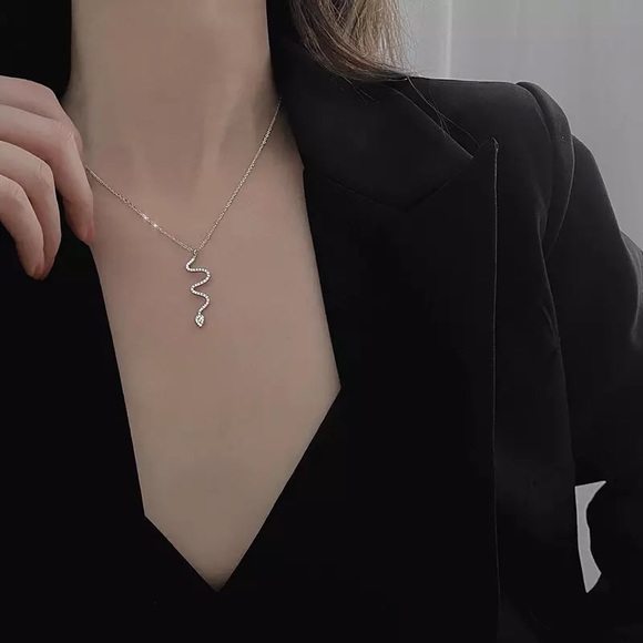 👏🏼Clearance👏🏼S925 Sterling Sliver Snake Shape Necklace - Picture 7 of 9